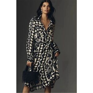 FARM Rio Monochrome Floral Midi Dress